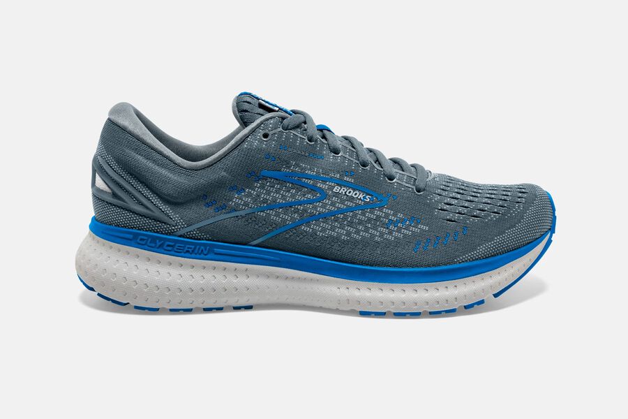 Brooks Glycerin 19 Road Loopschoenen Heren - Grijs/Blauw - 273981VZN